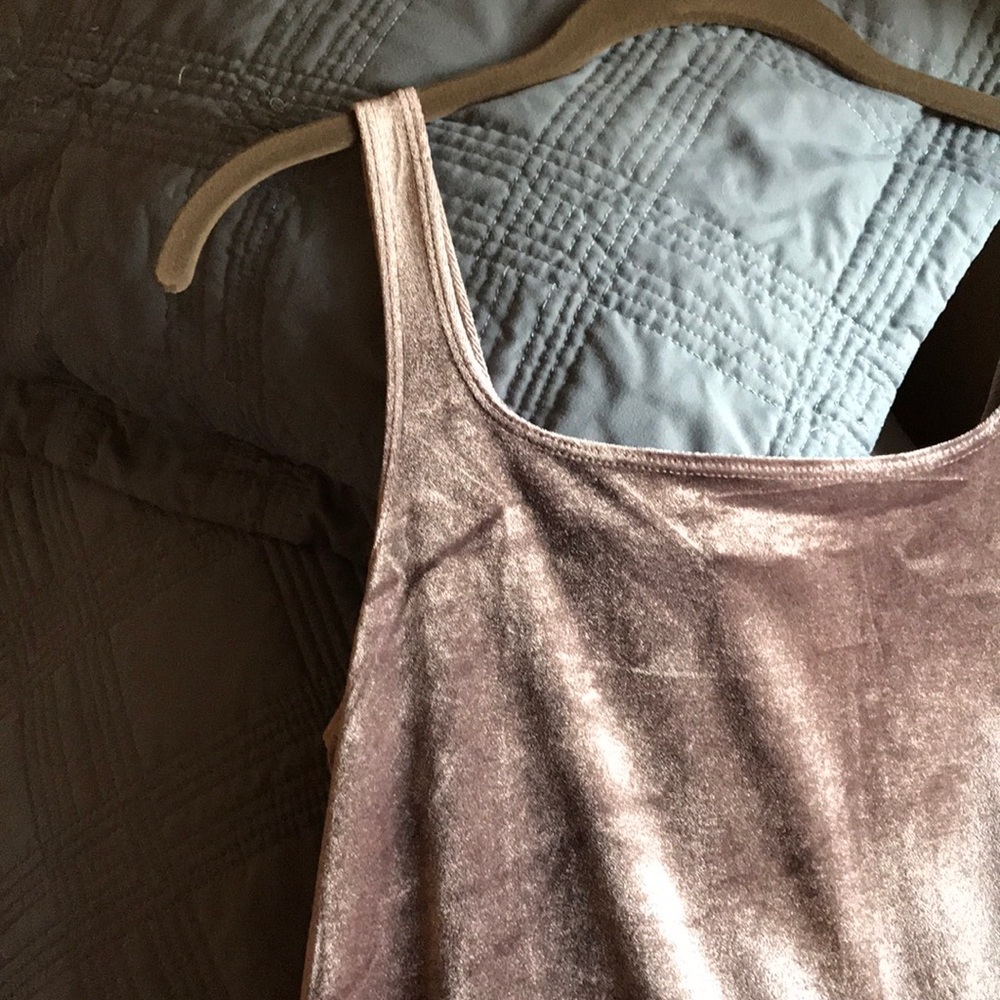 Taupe velvet ZARA dress